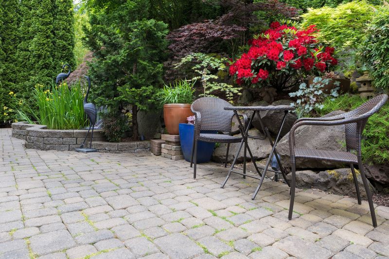 Landscape integration with pavers
