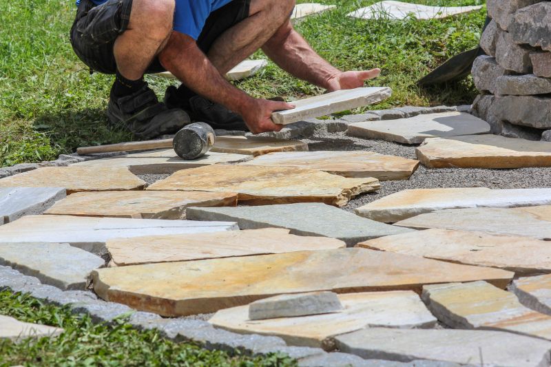 Natural Stone Paver Path
